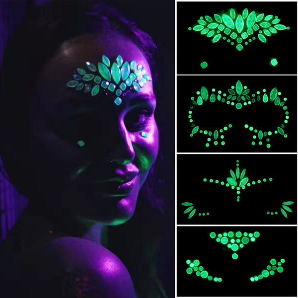 Glow in the Dark Body & Face Gems