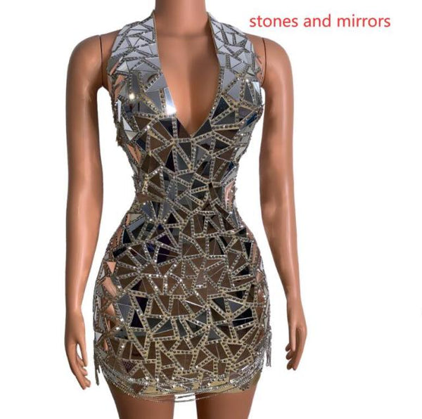 Mirrored & Stones Dress