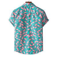 Pink Flamingo & Teal Print Shirt