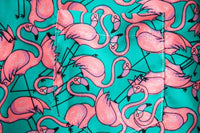 Pink Flamingo & Teal Print Shirt