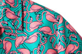 Pink Flamingo & Teal Print Shirt