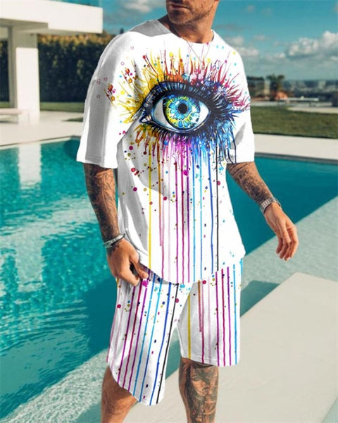 Colourful Eye T Shirt & Short Set